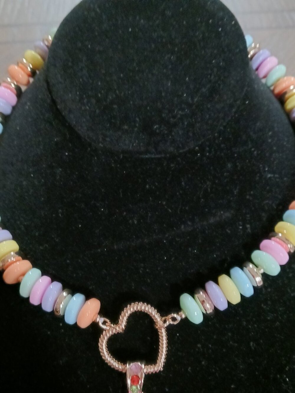 “Betsey Johnson Gummy Bear Beaded Necklace Colorful Candy” - Picture 2 of 4